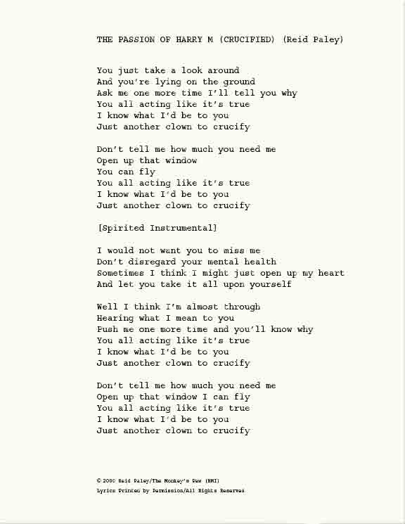 REID PALEY - The Passion Of Harry M (Crucified)