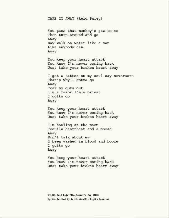 REID PALEY - Take It Away