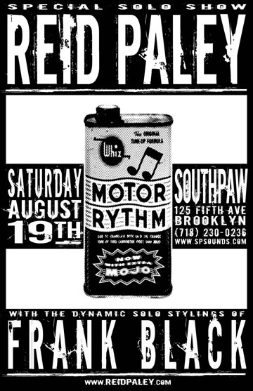REID PALEY - Solo Shows with Frank Black at Southpaw 2006